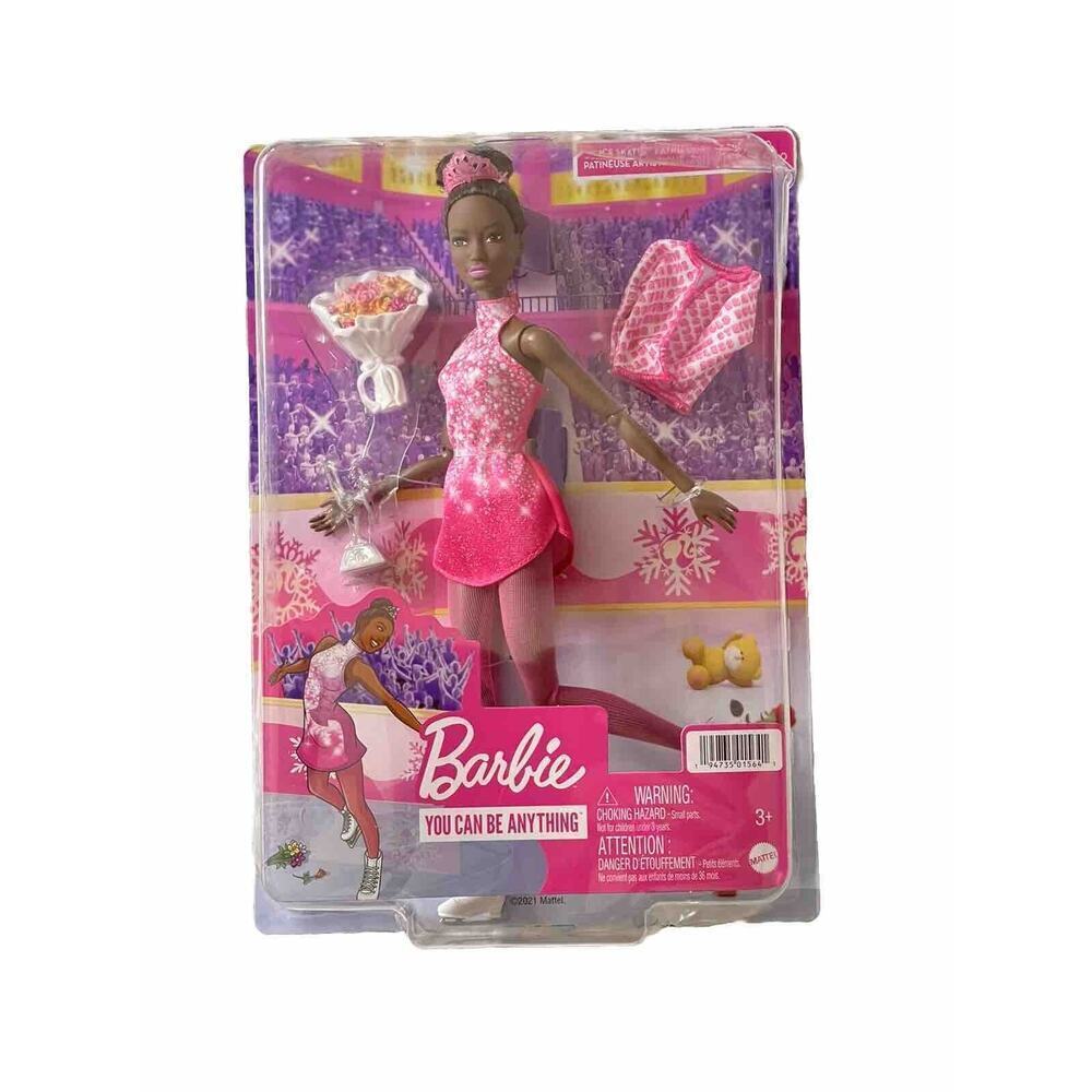 NRFB Barbie Ice Skater Doll AA You Can Be Anything 2021 Mattel HCN31